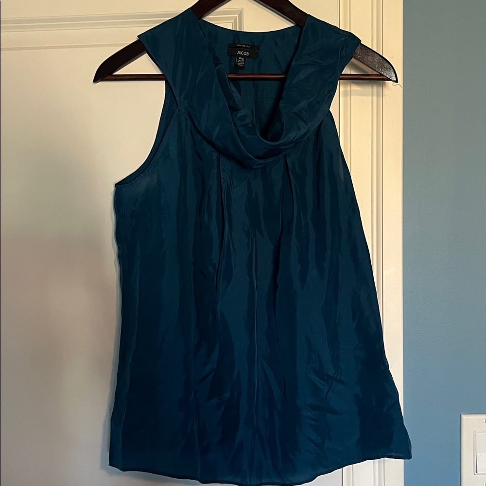 Jacob Silk Teal Top